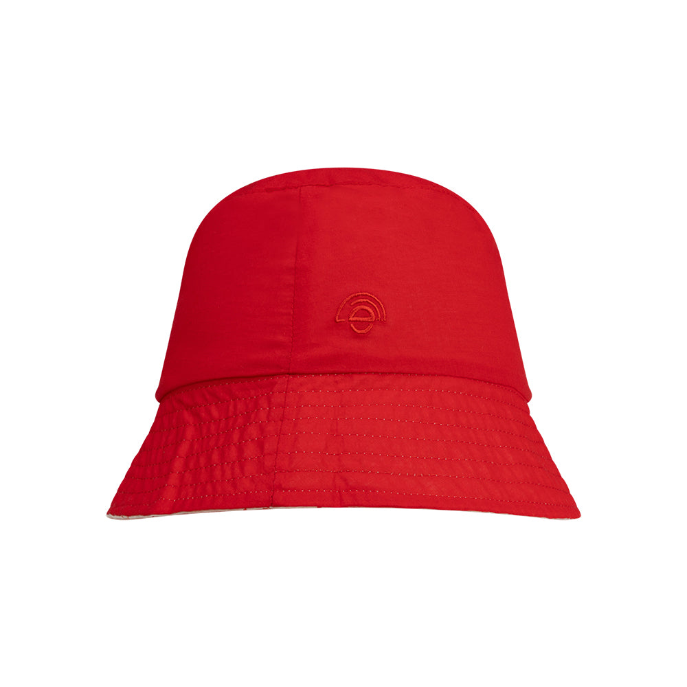 Zonnehoedje Omkeerbaar - Beige/Rood - Little Lobster