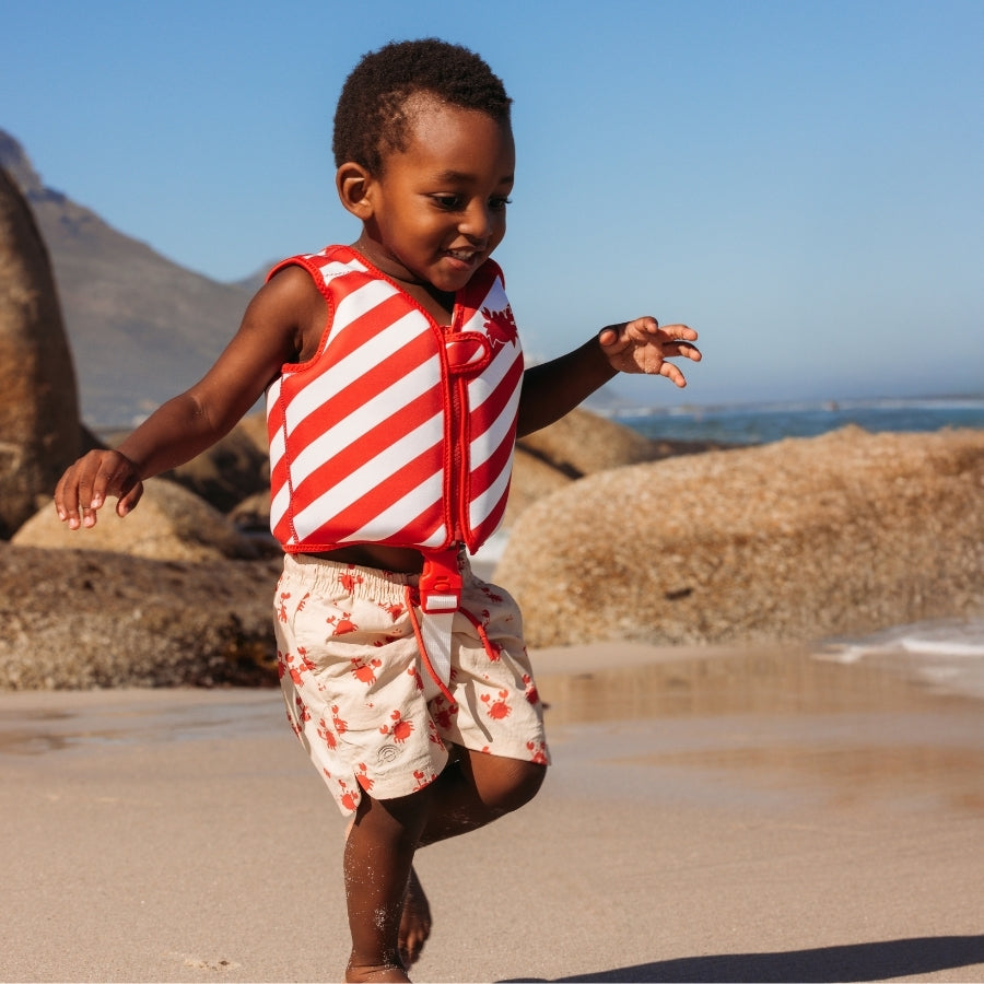 Zwembroek - Rood/Beige - Crabby