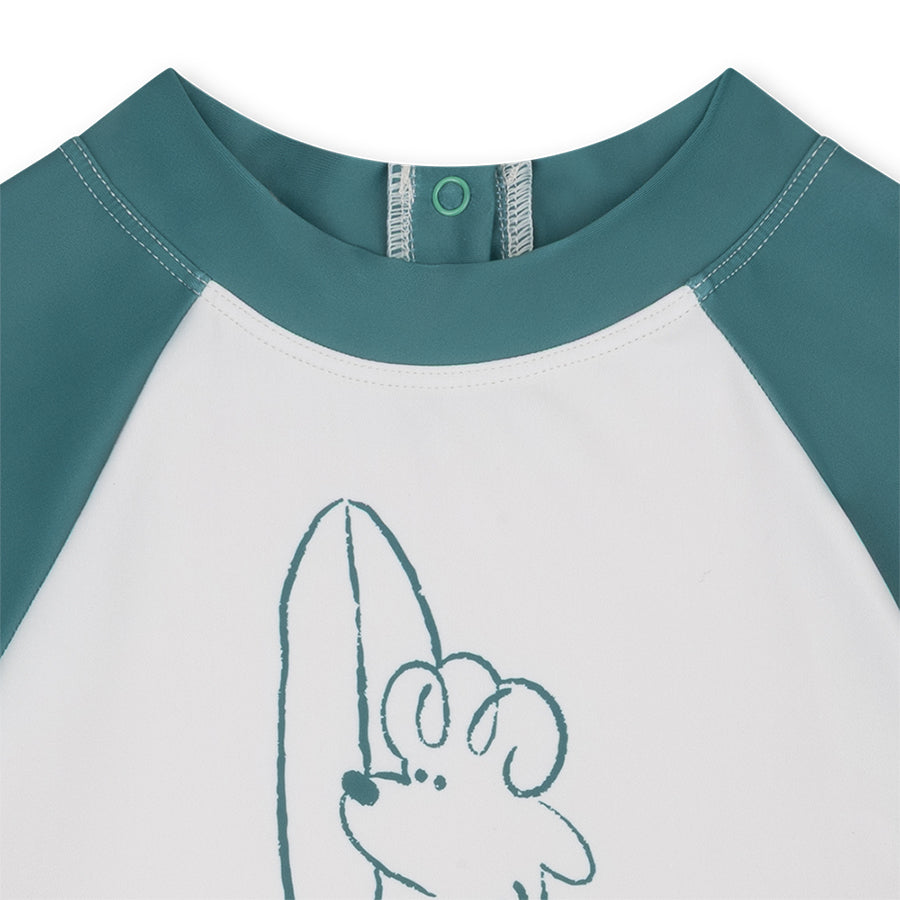 Zwemshirt Met Korte Mouwen - Groen - Surfer
