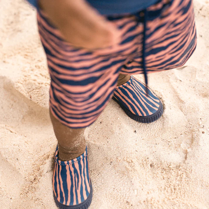 Zwembroek - Blauw/Oranje - Vibrant Stripes