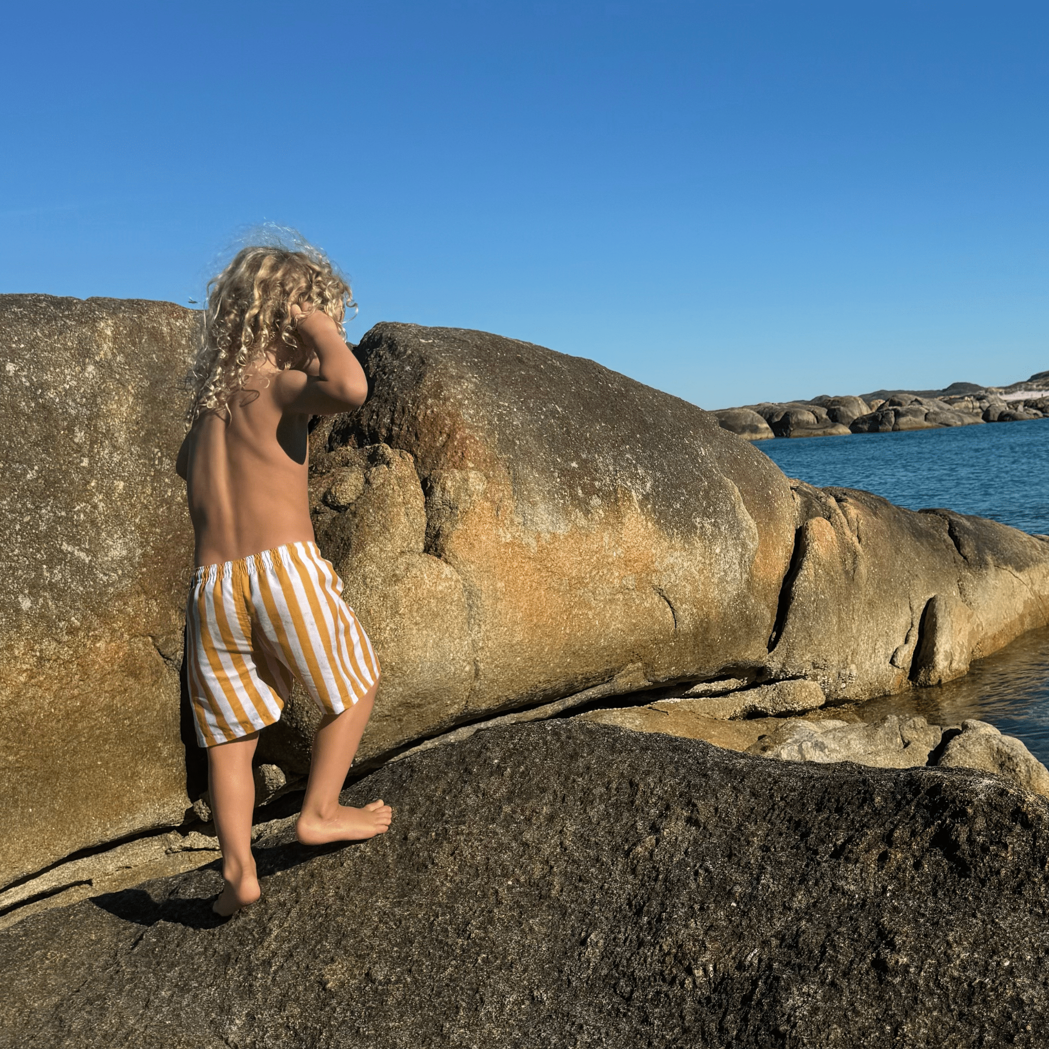 Zwembroek - Geel/Wit - Flow