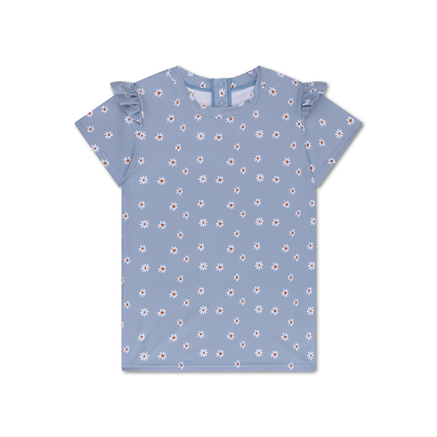 Zwemshirt Met Korte Mouwen - Blauw - Daisy Flower