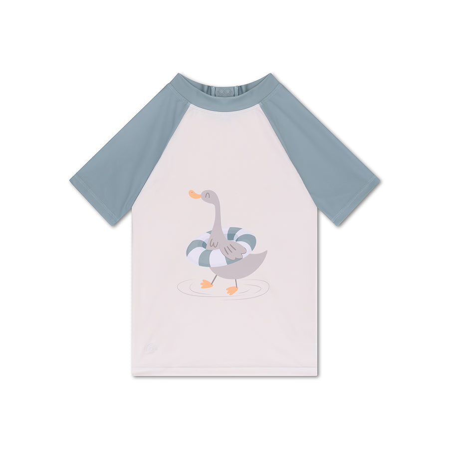Zwemshirt Met Korte Mouwen - Groen - Resort Stripe