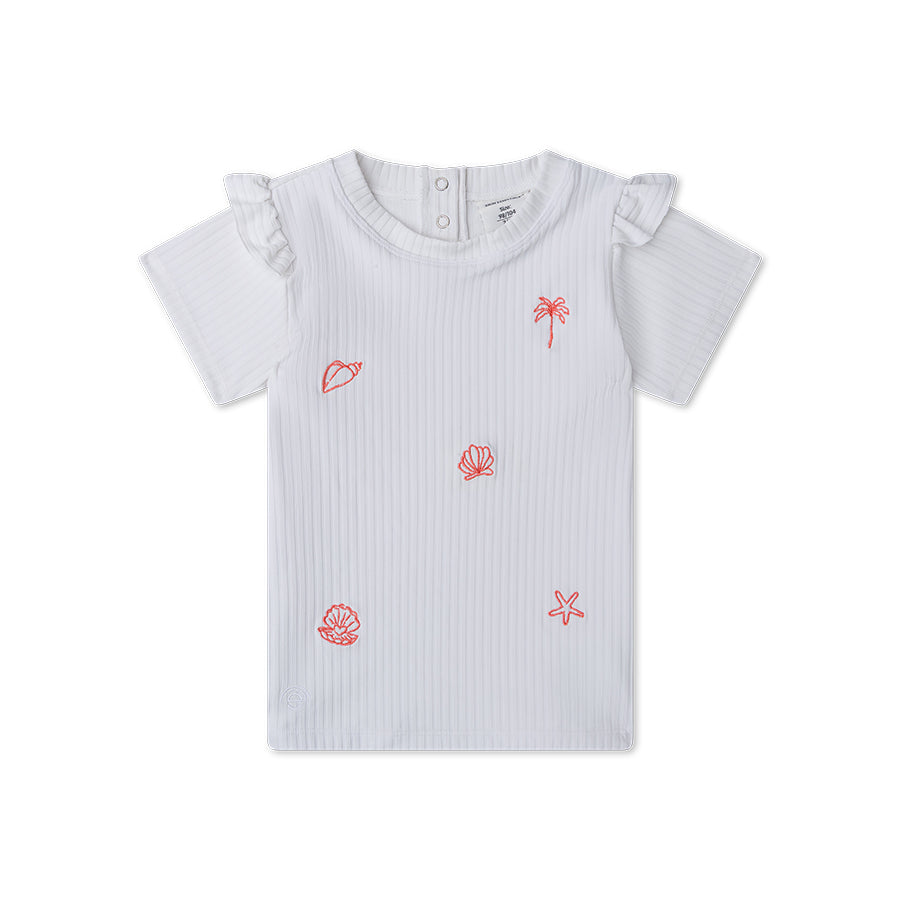 Zwemshirt Met Korte Mouwen - Wit - White Pearl