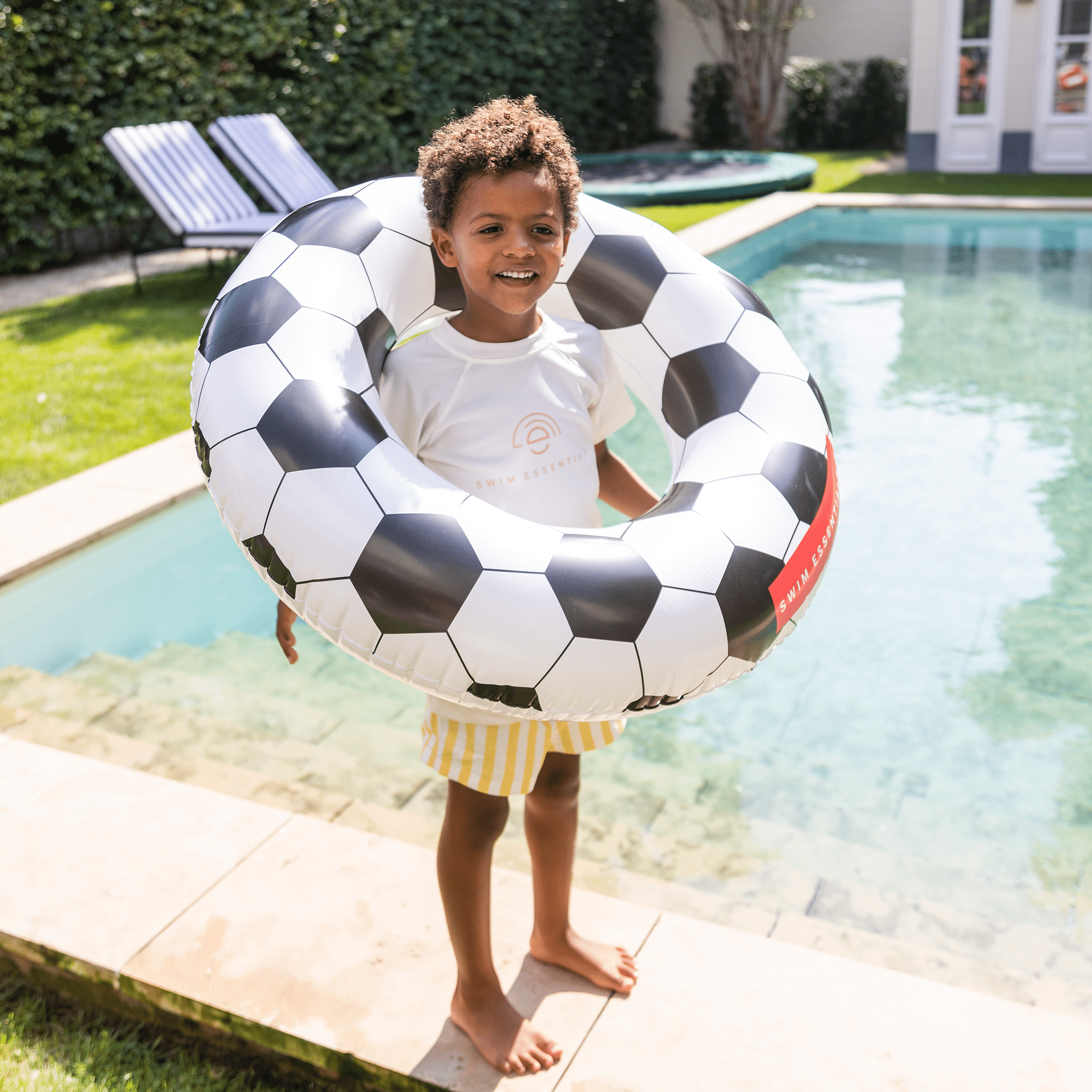 Zwemband - Zwart/Wit - Football - Ø 90 cm