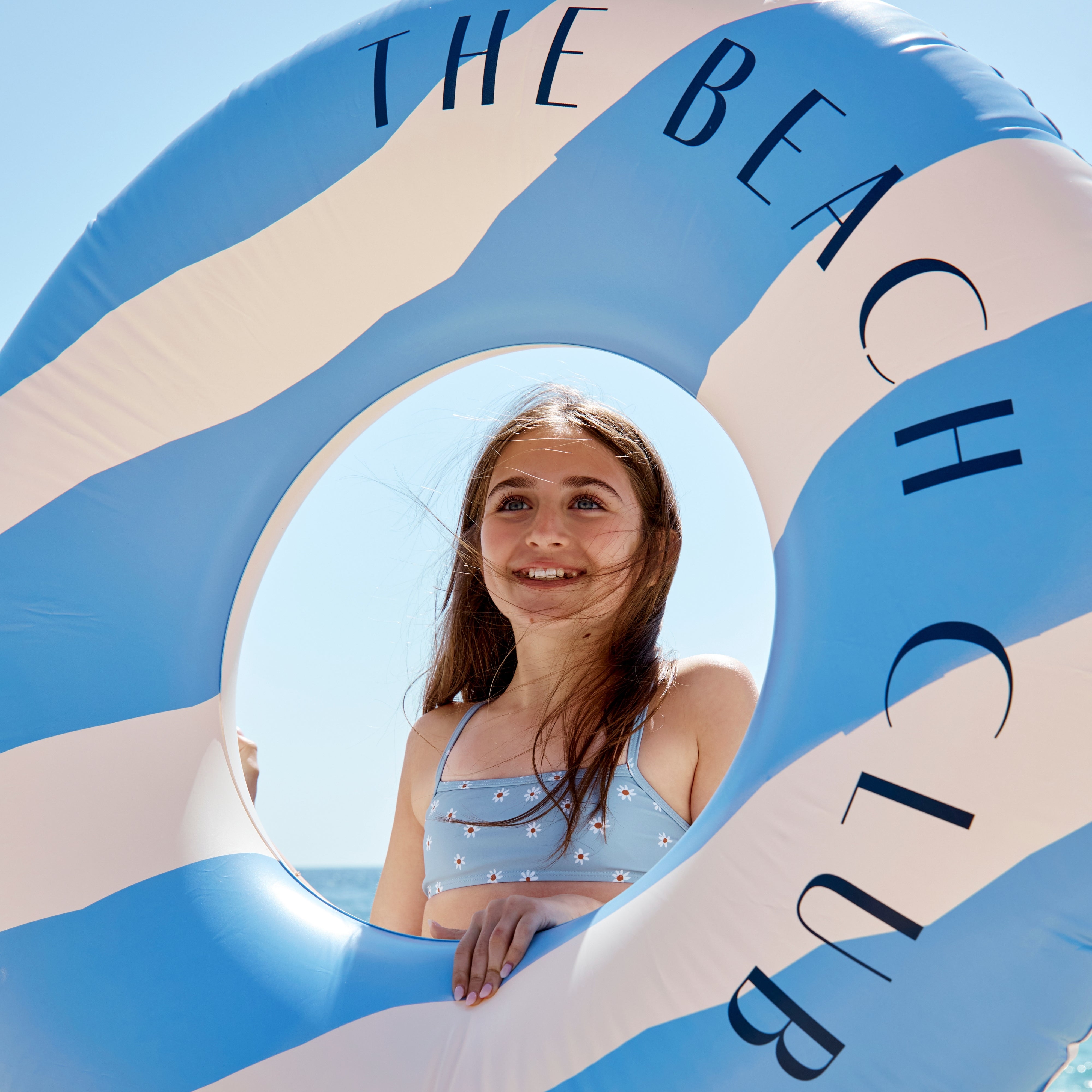 Zwemband - Blauw/Wit - The Beach Club - Ø 120 cm