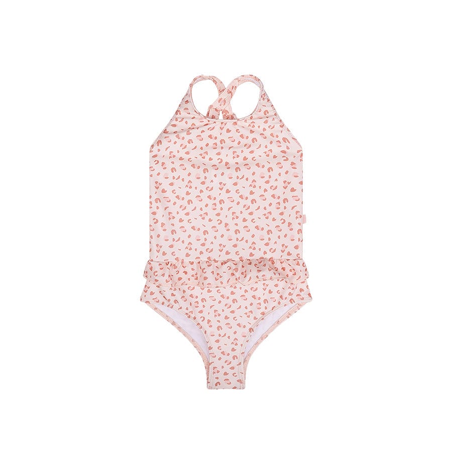 Badpak Meisjes - Oudroze - Leopard