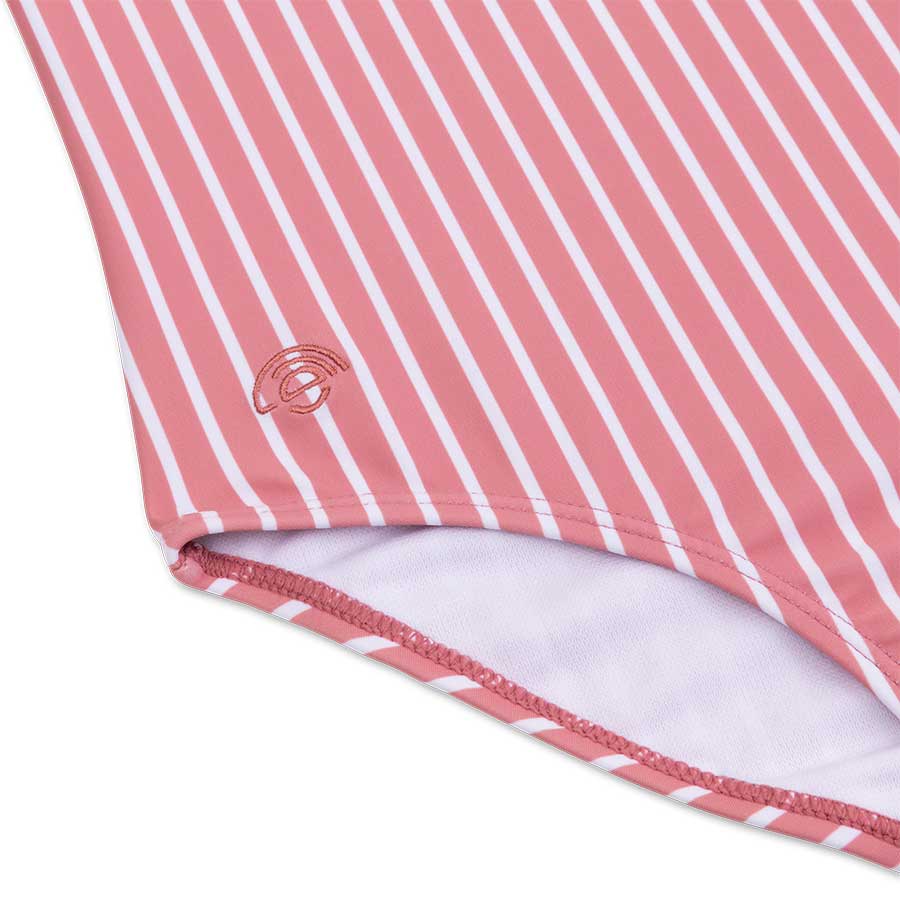 Badpak Meisjes - Rood/Wit Gestreept - Daisy Flower