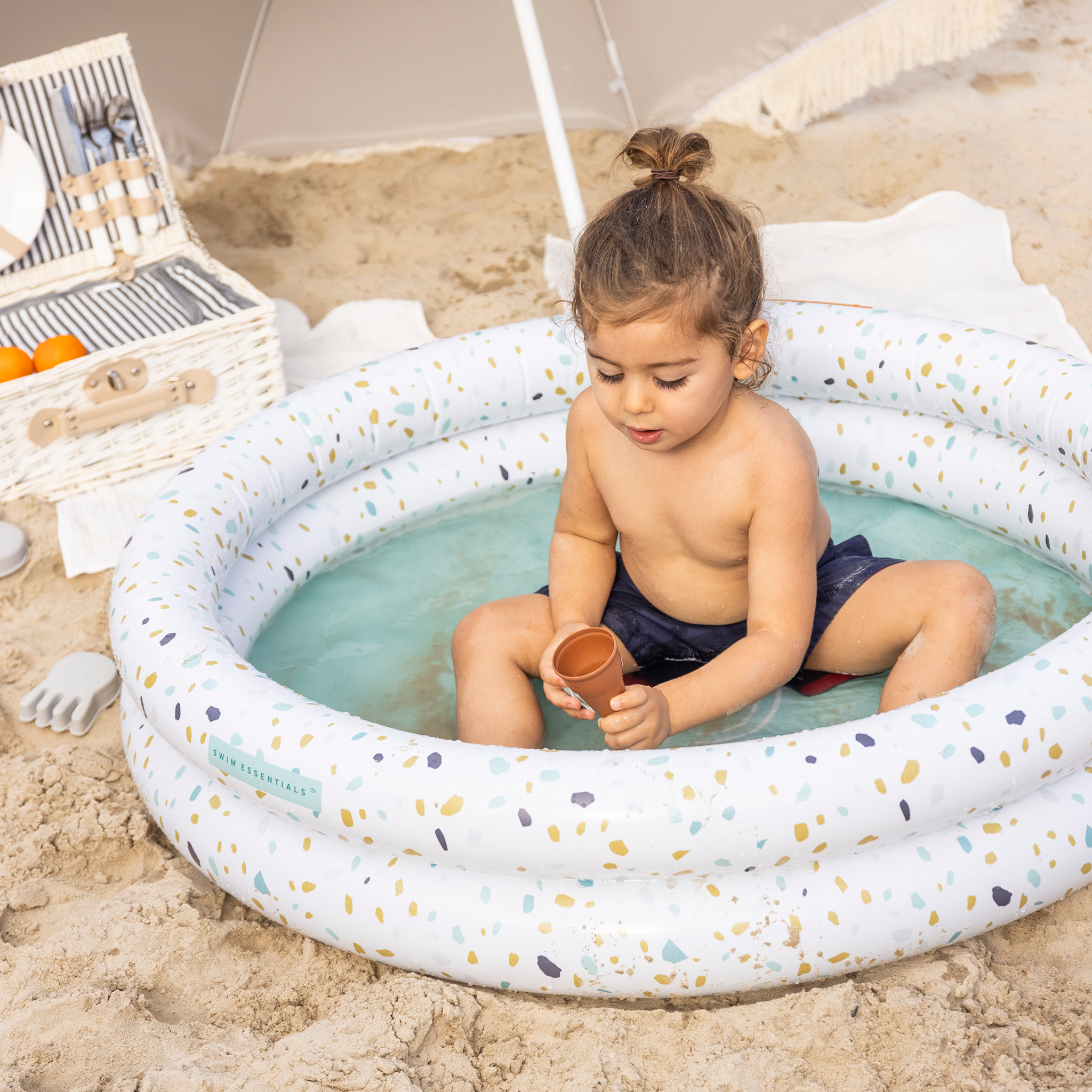 Kinderzwembad - Wit - Terrazzo Dream - Ø 100 cm