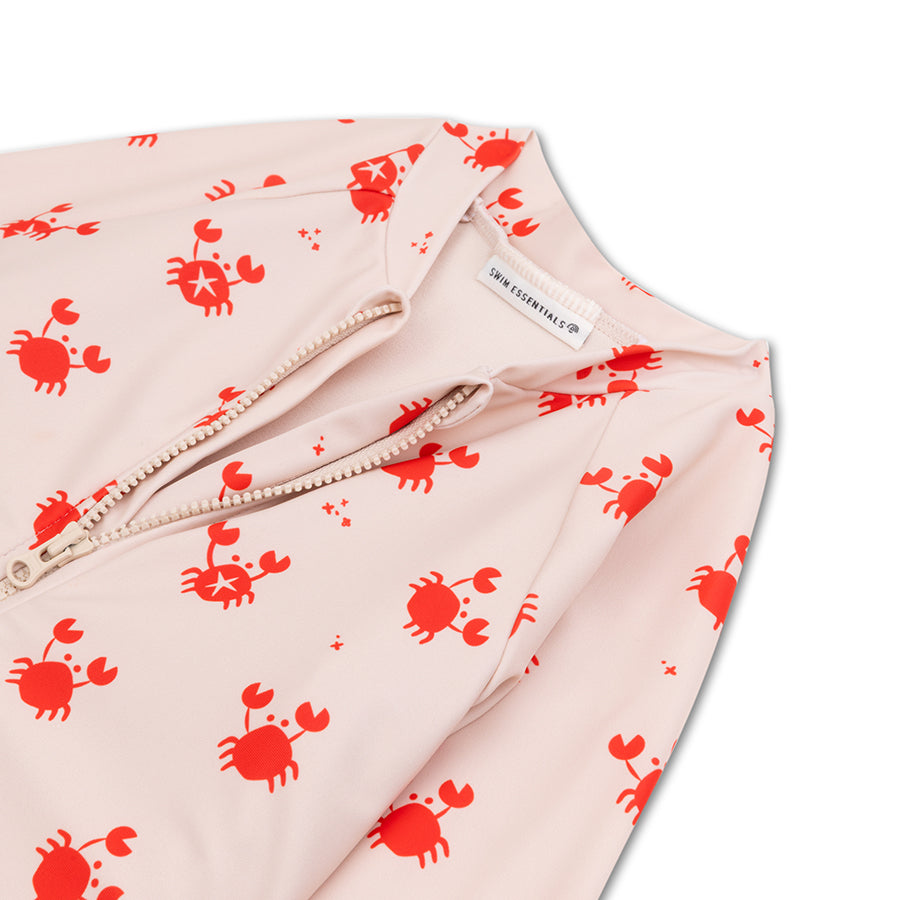 UV Zwempak Jongens - Beige/Rood - Crabby