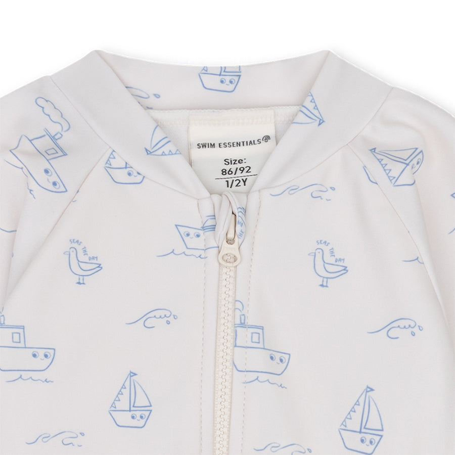 UV Zwempak Jongens - Beige/Blauw - Seas The Day