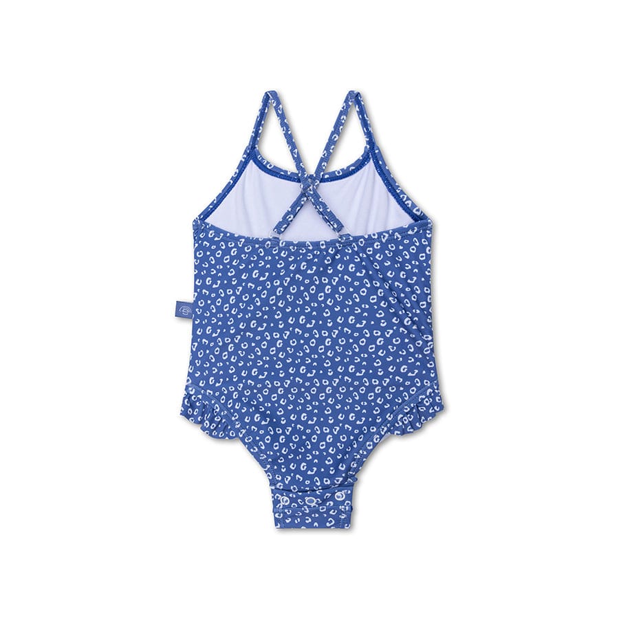 Badpak Meisjes - Blauw - Leopard