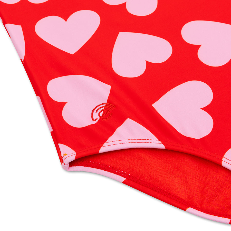 Badpak Meisjes - Rood - Hearts