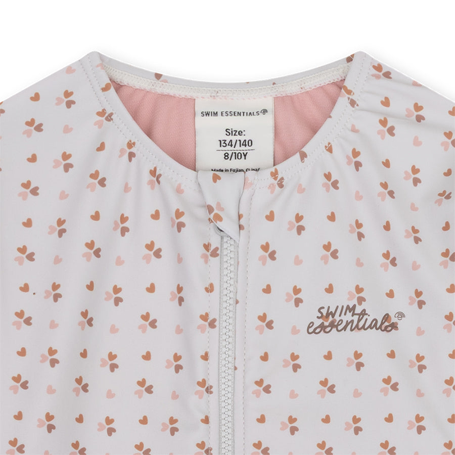 UV Badpak Kinder Met Lange Mouwen - Oudroze - Cozy Hearts