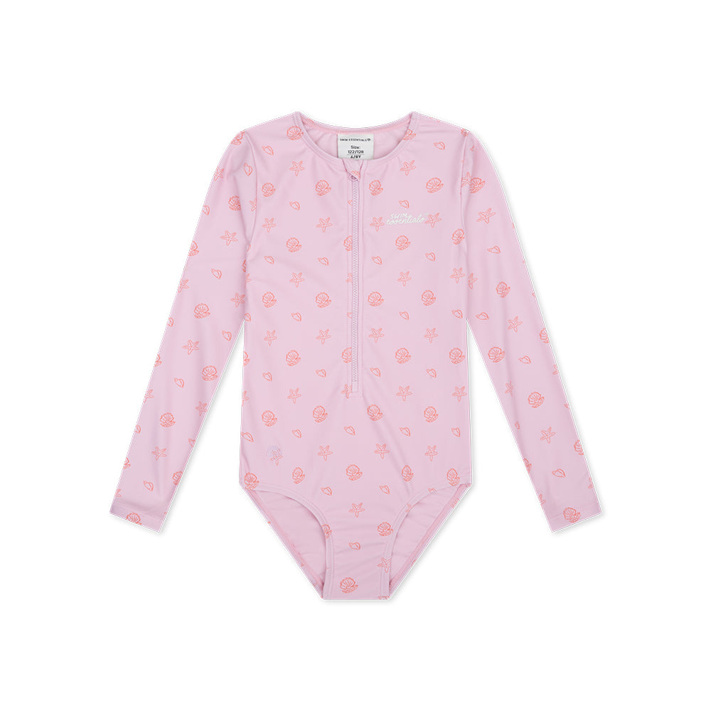 UV Badpak Meisjes Met Lange Mouwen - Roze - Shell Tastic