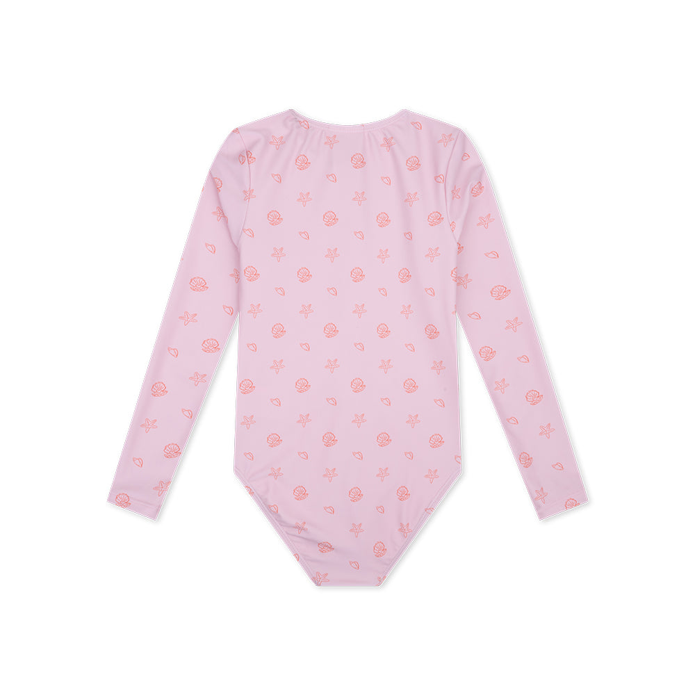 UV Badpak Meisjes Met Lange Mouwen - Roze - Shell Tastic