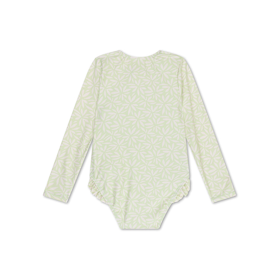 Badpak Meisjes Met Lange Mouwen - Groen - Matcha