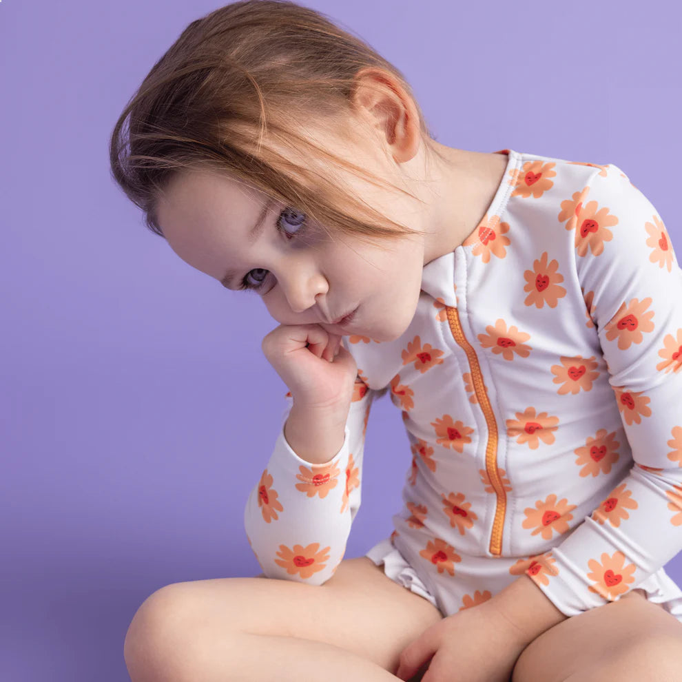 UV Badpak Meisjes Met Lange Mouwen - Meerkleurig - Floral Love