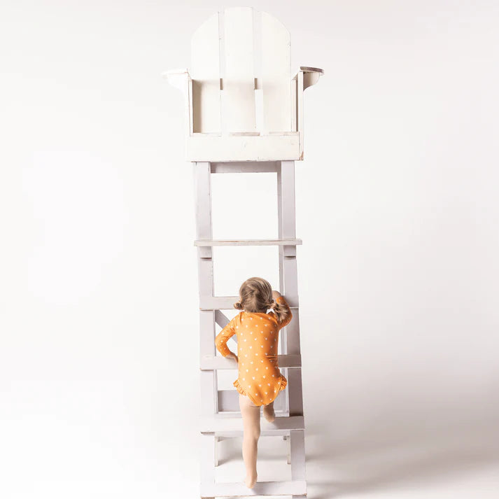 UV Badpak Meisjes Met Lange Mouwen - Oranje - Oranje Kiss