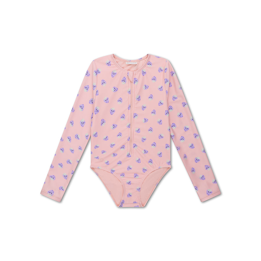 UV Badpak Meisjes Met Lange Mouwen - Roze/Paars - Blackberry