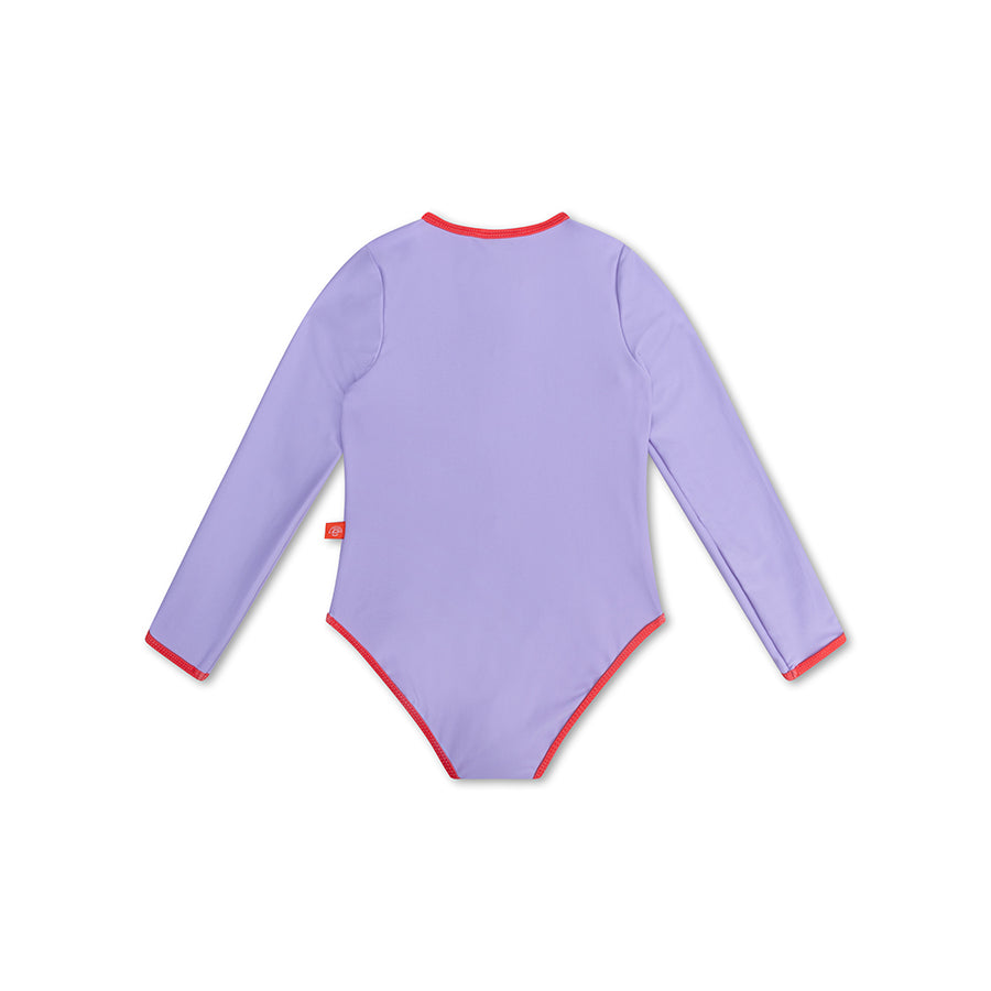 UV Badpak Meisjes Met Lange Mouwen - Paars - Pure Tones