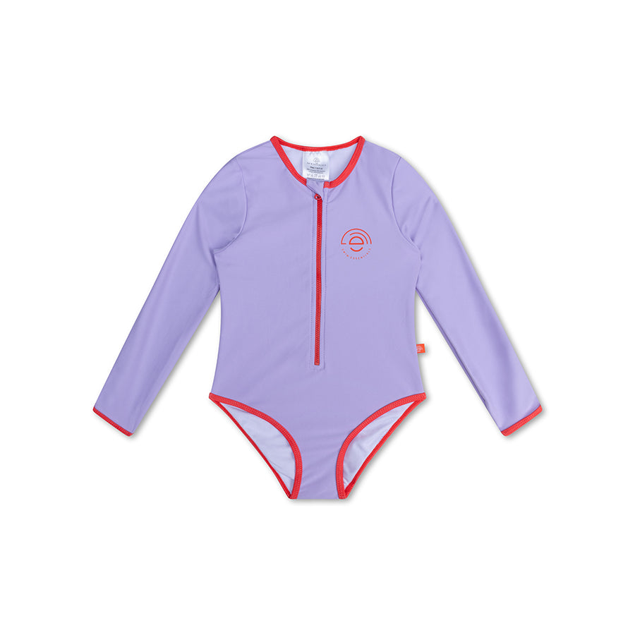 UV Badpak Meisjes Met Lange Mouwen - Paars - Pure Tones