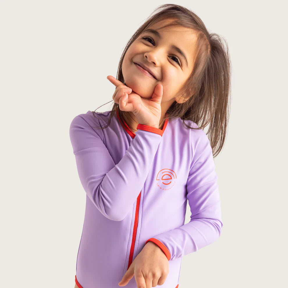 UV Badpak Meisjes Met Lange Mouwen - Paars - Pure Tones