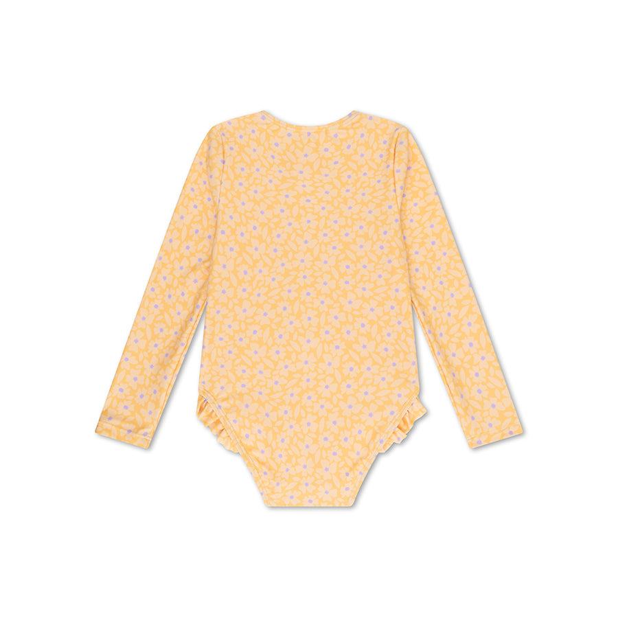 UV Badpak Meisjes Met Lange Mouwen - Geel - Florish