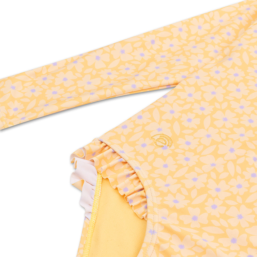 UV Badpak Meisjes Met Lange Mouwen - Geel - Florish