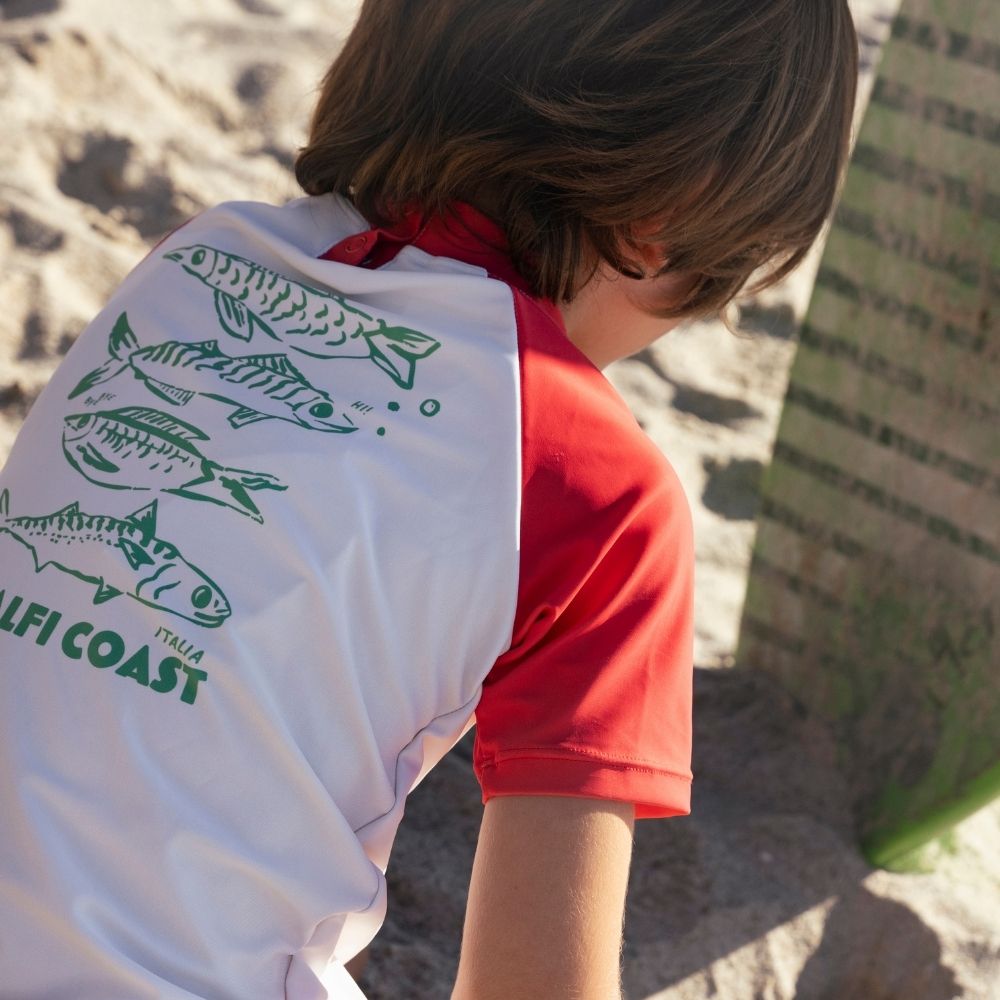 Zwemshirt Met Korte Mouwen - Rood - Catch Of The Day