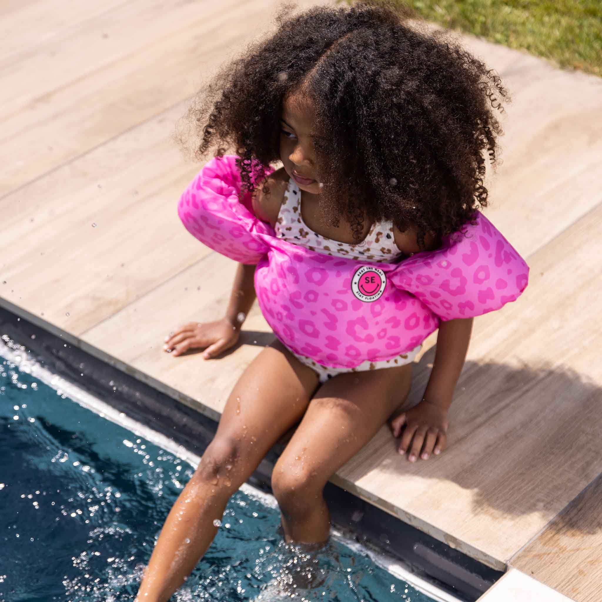 Puddle Jumper Roze Panterprint 2-6 jaar