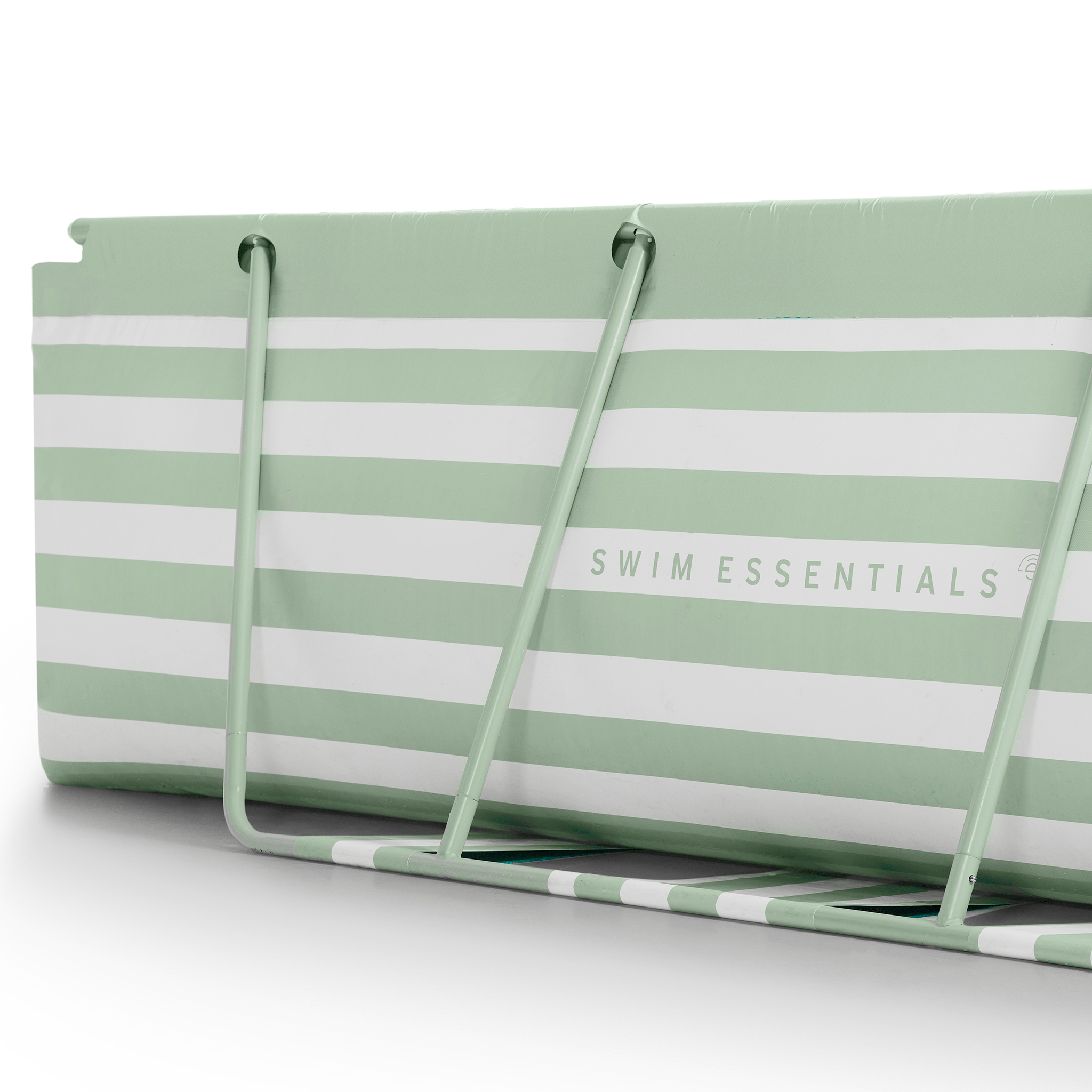 Frame zwembad 400x200x100 cm Groen Wit - met Accessoires