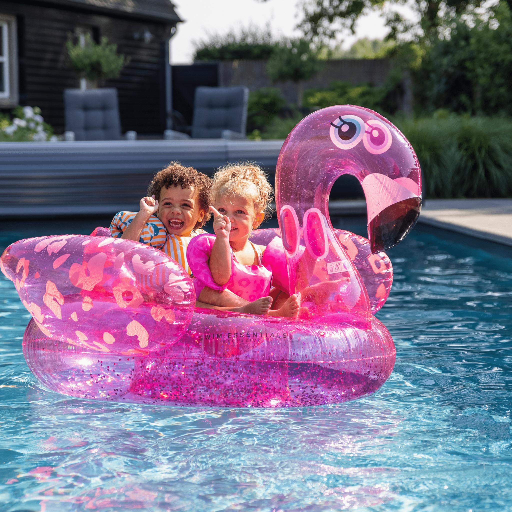 opblaasbare flamingo