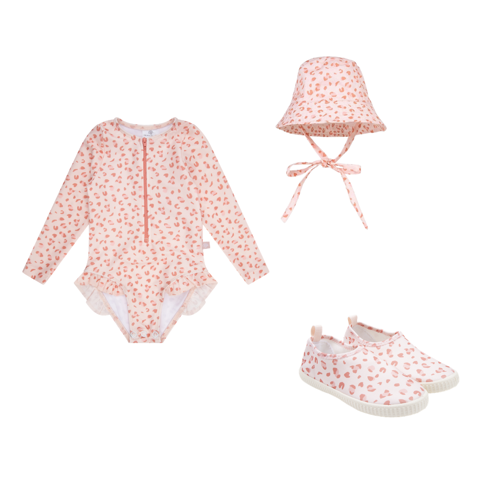 Bundel Zwemkleding - Oudroze - Leopard