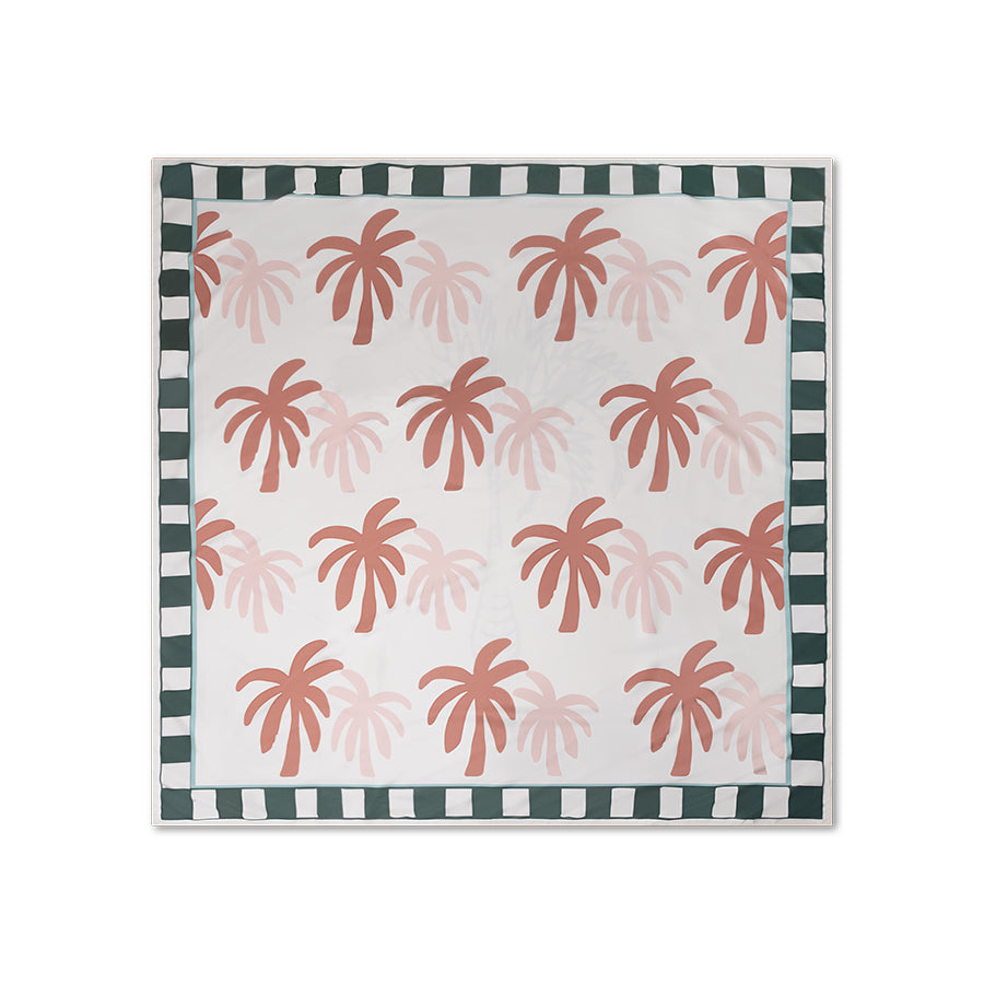 Strandlaken Microvezel - Meerkleurig - Palm Tree - 180 x 180 Cm