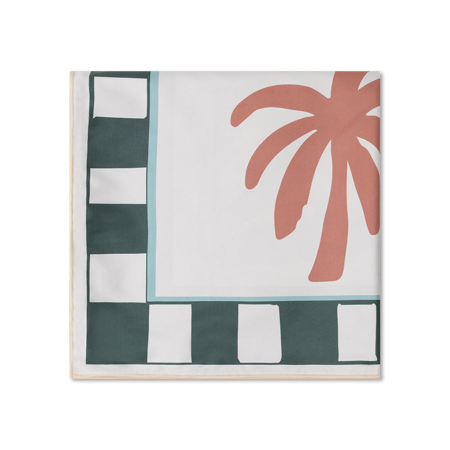 Strandlaken Microvezel - Meerkleurig - Palm Tree - 180 x 180 Cm