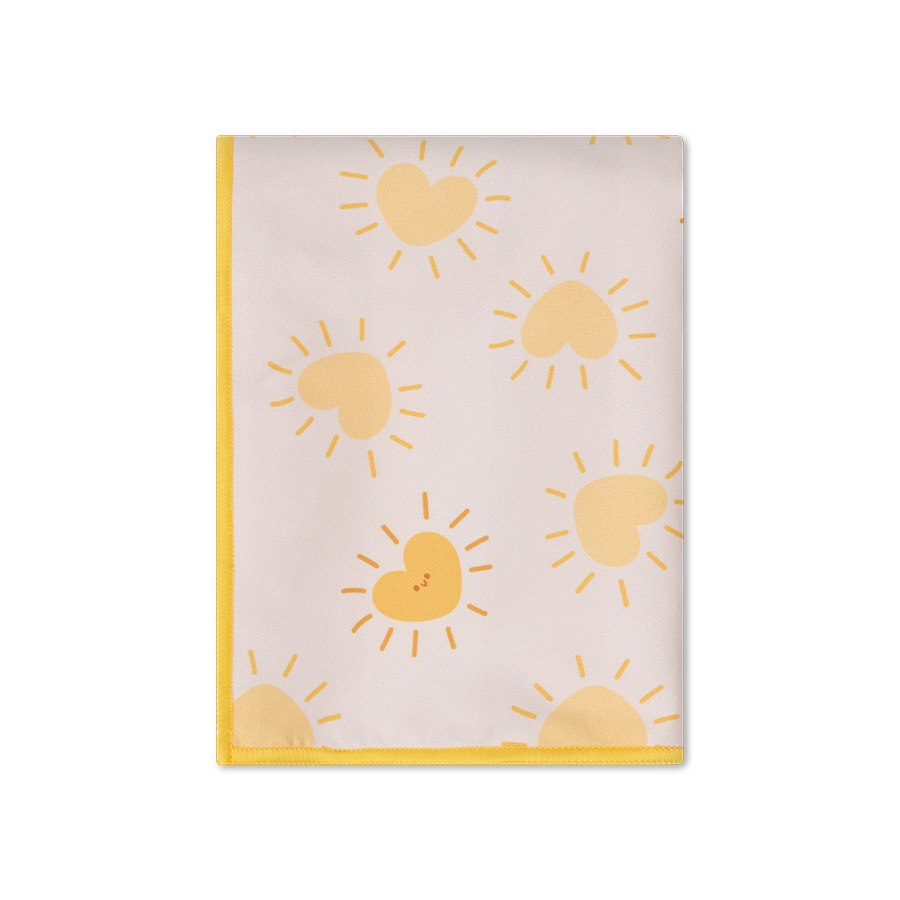 Strandlaken Microvezel - Geel - Flower Market - 135 x 65 cm