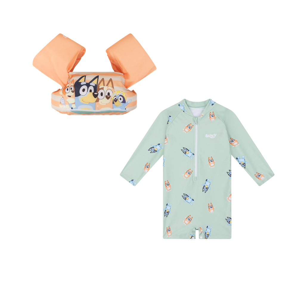 Bundel Zwemkleding - Oranje/Groen - Bluey