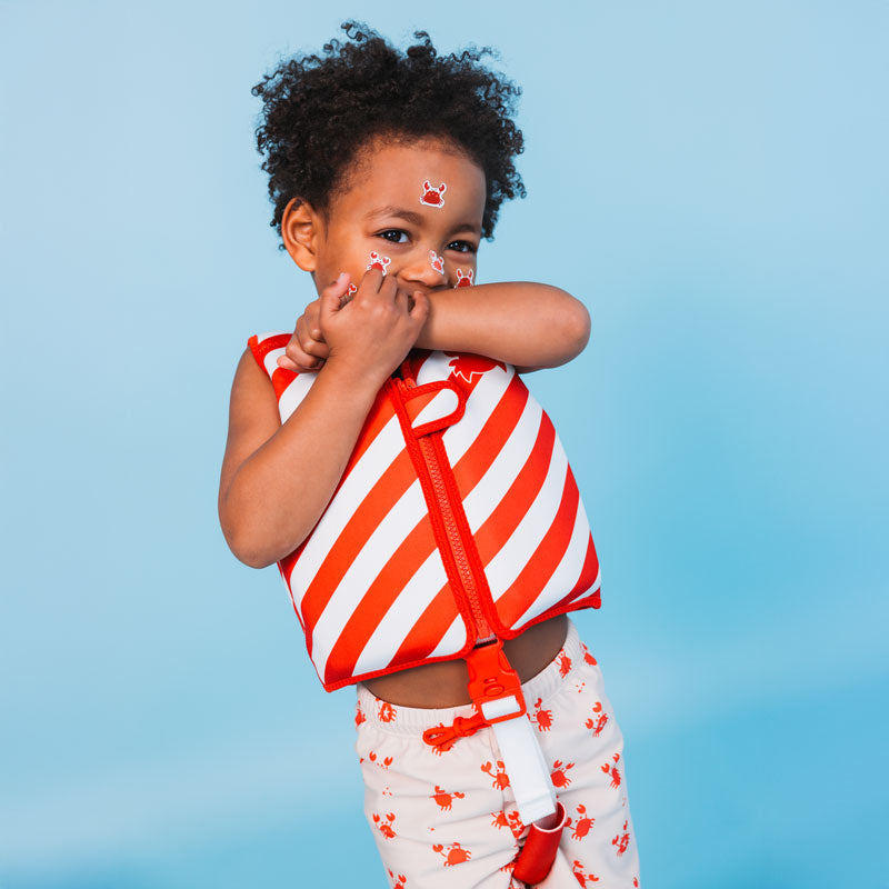 Zwemvest-Oh-Crab-Rood/Wit-Gestreept-swim-essentials-1