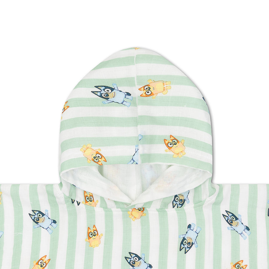 Strandponcho - Wit/Blauw - Bluey - 50 x 50 cm