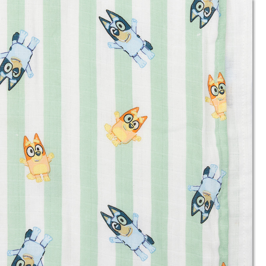 Strandponcho - Wit/Blauw - Bluey - 50 x 50 cm