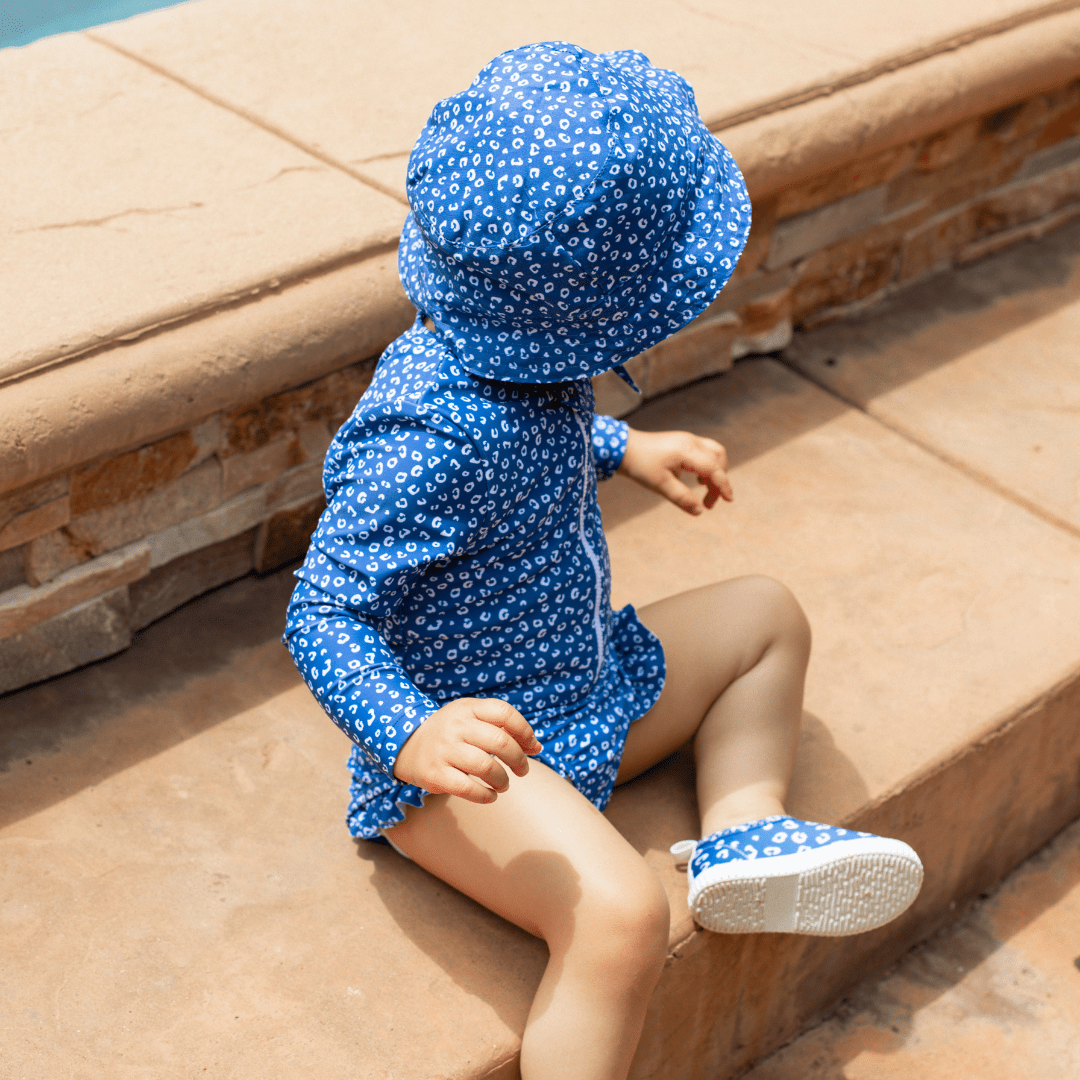 Zonnehoedje - Blauw - Leopard