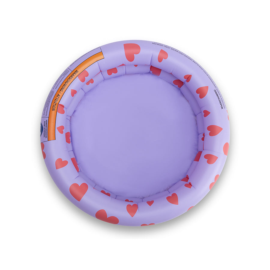 Baby Zwembad - Paars - Hearts - Ø 60 cm
