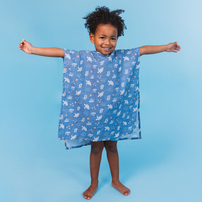 Strandponcho - Blauw - Coral Bliss - 52 x 52 cm