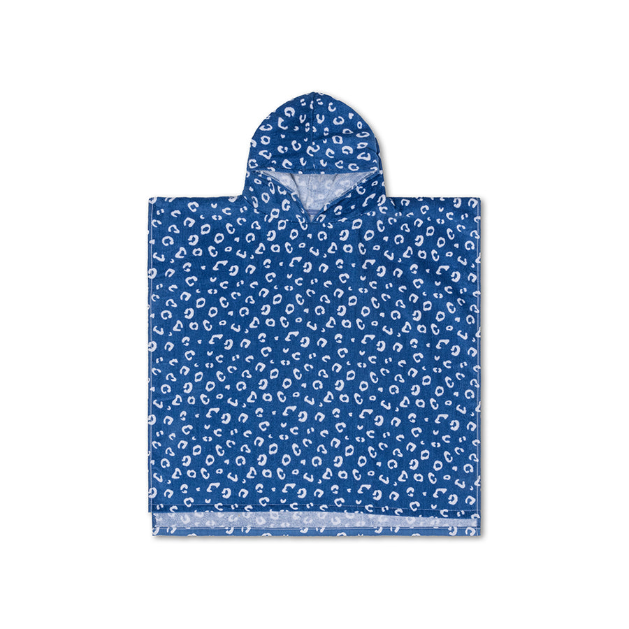 Strandponcho - Blauw - Leopard - 65 x 65 cm