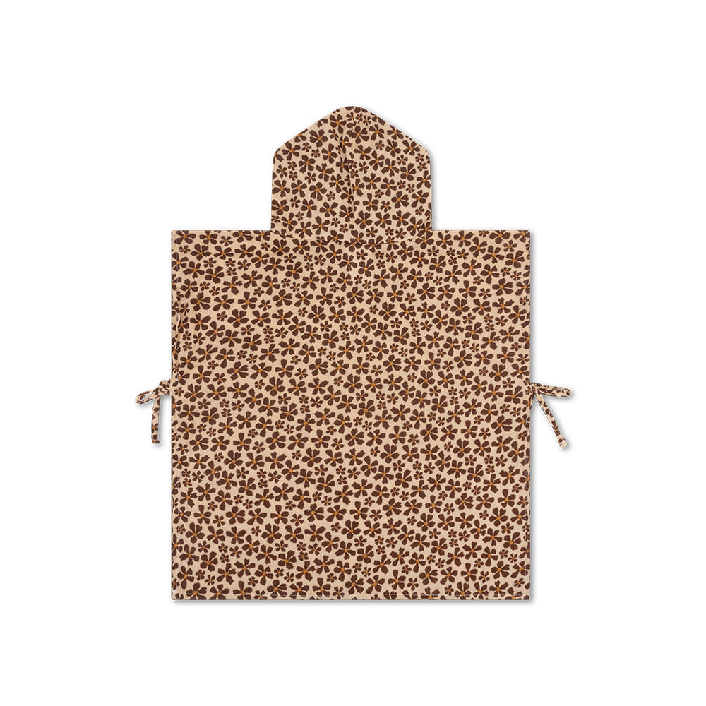 Strandponcho - Bruin - Wild Flower - 50 x 50 cm