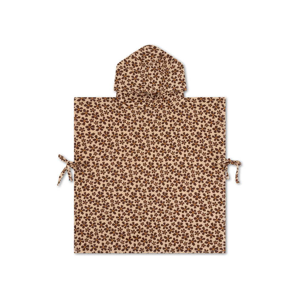 Strandponcho - Bruin - Wild Flower - 50 x 50 cm