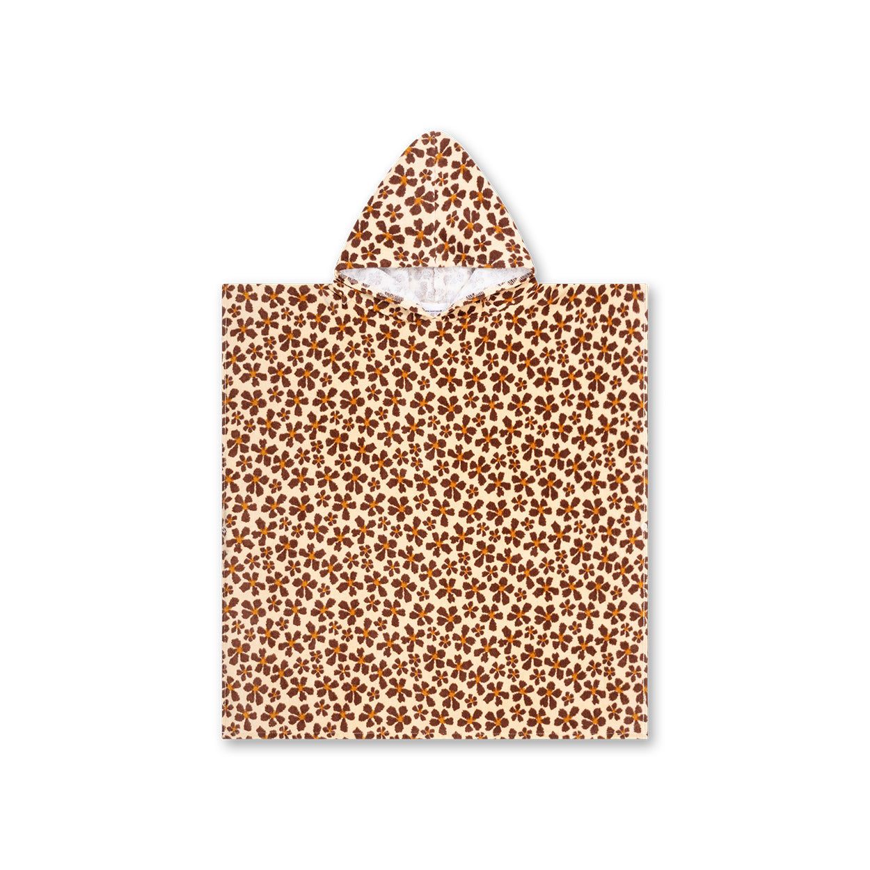 Strandponcho - Bruin - Wild Flower - 65 x 65 cm