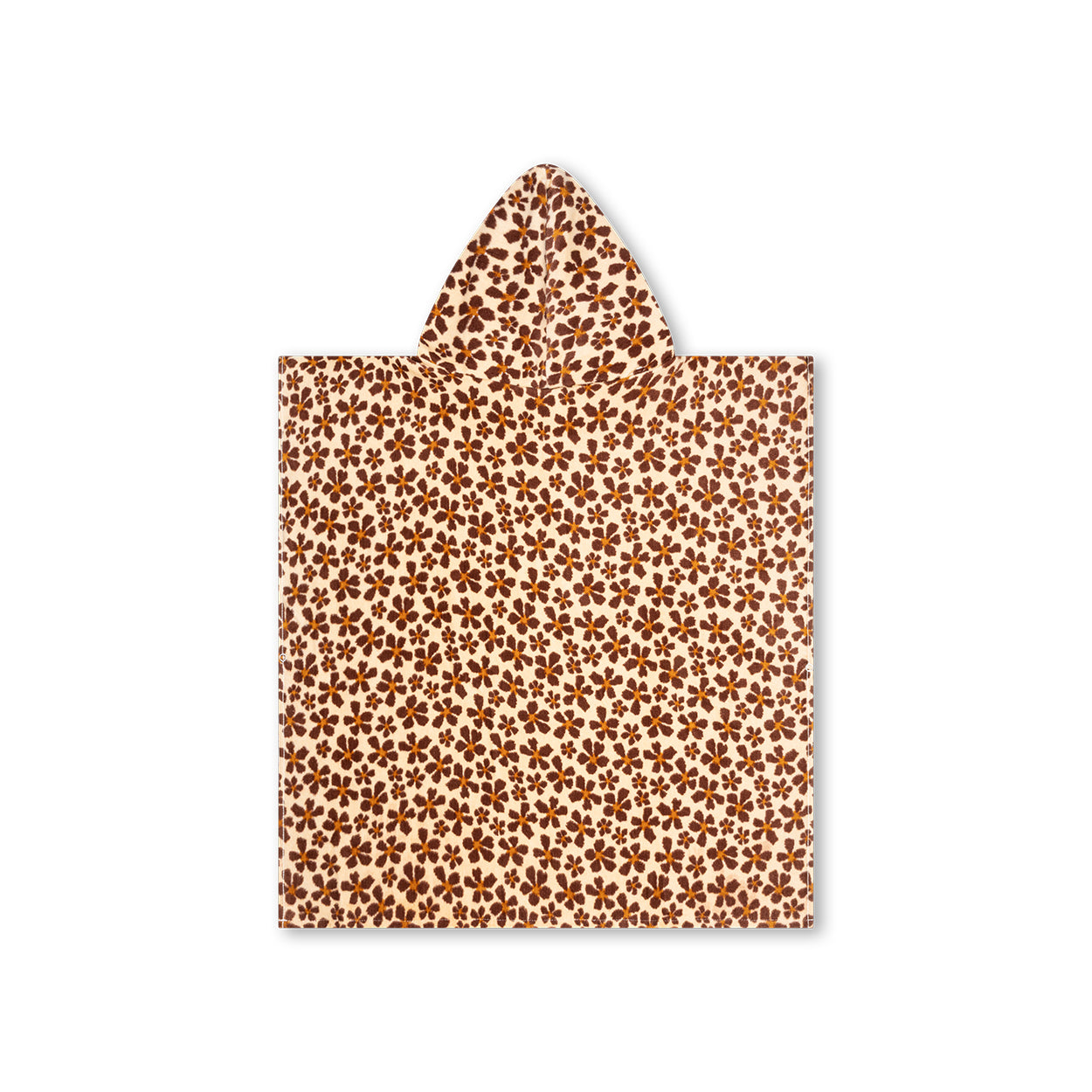 Strandponcho - Bruin - Wild Flower - 65 x 65 cm