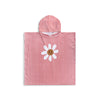 Strandponcho - Rood/Wit - Daisy Flower - 65 x 65 cm
